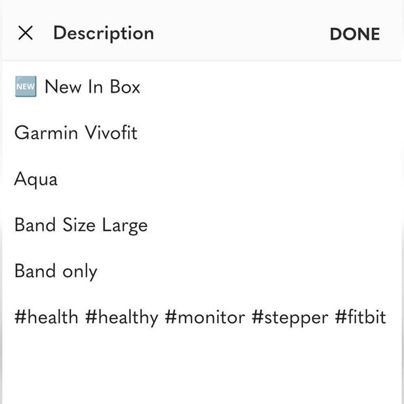 NIB 🆕️ Garmin Vivofit Aqua Band Size Large - Picture 5 of 6
